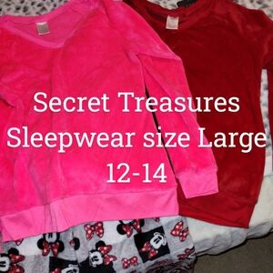 Secret Treasures Vibrant Pink and Deep Red Sleepwear Set
